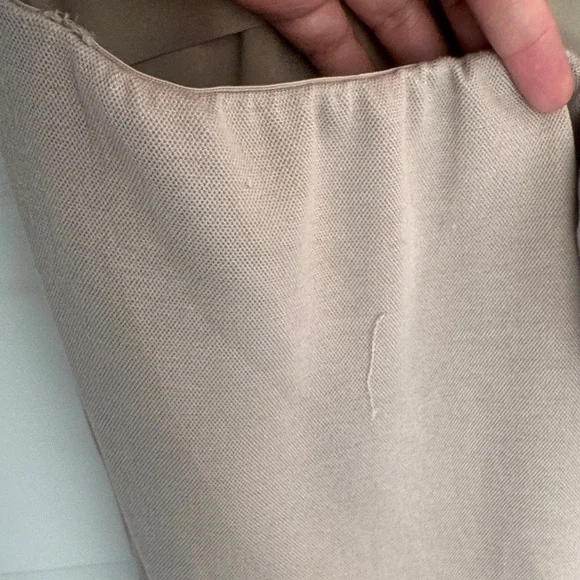 SPANX AirEssentials Sleeveless Wide-Leg Jumpsuit in Taupe with White Piping - Picture 9 of 9